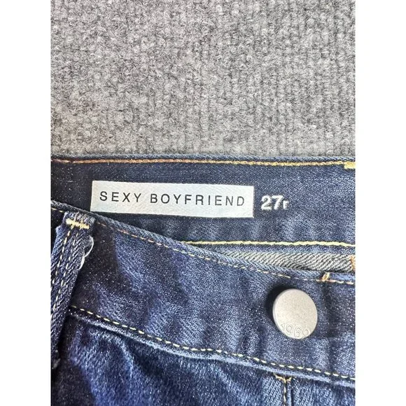 Gap Women's Jeans Size 27R 1969 Sexy Boyfriend Japanese Selvedge Dark Wash - Picture 4 of 8
